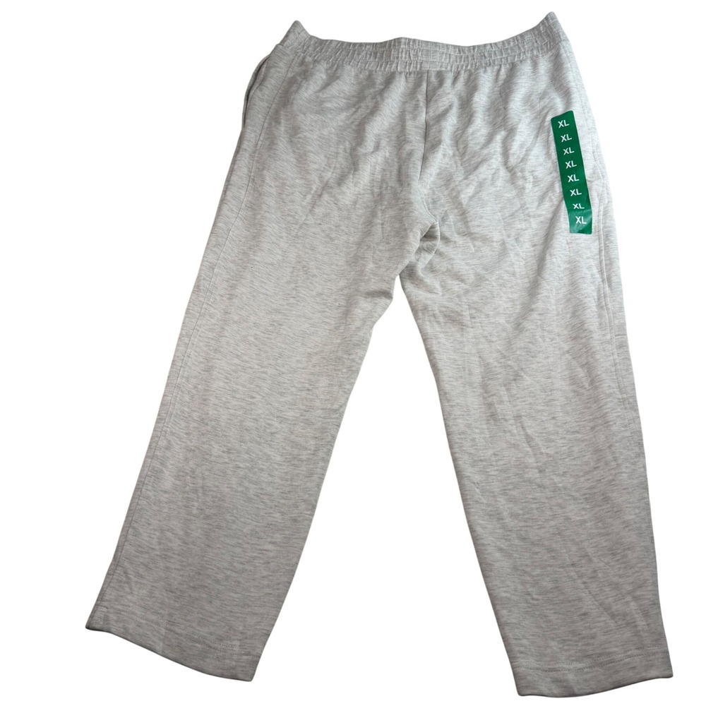 Danskin Womens XL Light Gray Heathered Elastic Waist Straight Leg Athletic Pants